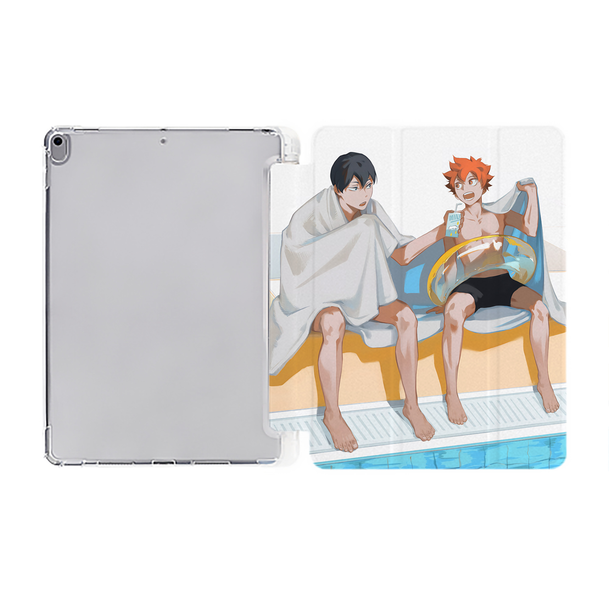 （画像用） ハイキュー!! Haikyu!! IPad ケース ペン収納付き 三つ折りスタンド PUレザー×シリコン 対応機種9.5/10.5/10.9インチ